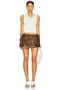 view 6 of 7 Leather Drawstring Shorts in Brown