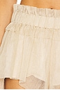 view 6 of 6 Linen Ruffle Shorts in Beige