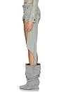view 3 of 6 Wrap-around Patchwork Denim Short in Grey