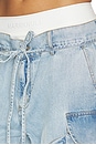 view 6 of 6 Faux Two-Piece Utility Jean in Blue