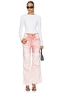 view 5 of 6 Roll-Cuff Slim Fit Jean in Pink