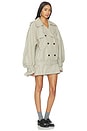view 2 of 3 Belted Short Trench Coat in Khaki