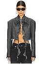 view 1 of 4 Washed Flower Blazer in Black