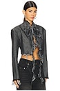 view 2 of 4 Washed Flower Blazer in Black