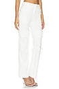 view 2 of 6 Mesh Panel Long Pant in White