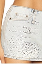 view 6 of 6 Embellished Denim Mini Skirt in Blue