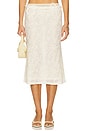 view 1 of 6 Lace Layered Skirt in Beige