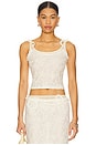 view 1 of 5 TOP DE RENDA EM CAMADAS in Beige