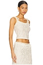 view 2 of 5 TOP DE RENDA EM CAMADAS in Beige