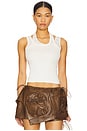 view 1 of 5 Layered Dislocation Tank Top in White
