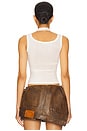 view 3 of 5 Layered Dislocation Tank Top in White