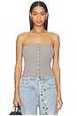 view 3 of 6 Halter Neck Knit Bandeau Top in Grey