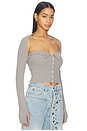 view 4 of 6 Halter Neck Knit Bandeau Top in Grey