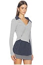 view 2 of 5 Dislocation Two-piece Top in Grey