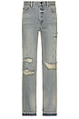 view 1 of 4 Distressed Denim Jeans in Blue Wash