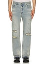 view 3 of 4 Distressed Denim Jeans in Blue Wash