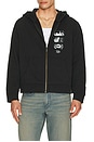 view 2 of 4 Auto Full Zip Hoodie in Distressed Black