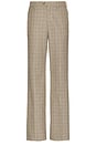 view 1 of 5 Flared Tailored Trousers in Brown Houndstooth