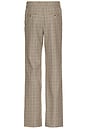 view 2 of 5 Flared Tailored Trousers in Brown Houndstooth