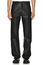 view 1 of 6 PANTALON EN CUIR in Black
