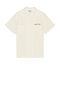 view 1 of 5 Striped Camp Collar Shirt in Beige