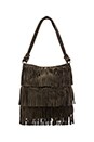 view 2 of 4 Hudson Suede Fringe Shoulder Bag in Charcoal