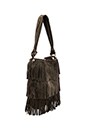 view 3 of 4 Hudson Suede Fringe Shoulder Bag in Charcoal