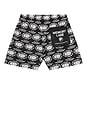 view 2 of 4 Barbwire Print Mesh Shorts in Black