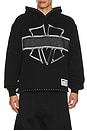 view 2 of 6 M-Shield Studded Crop Hoodie in Black