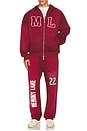 view 7 of 7 Stencil Logo Sweatpants in Burgundy
