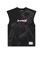 view 5 of 5 Techno Robot Sleeveless Tee in Vintage Black