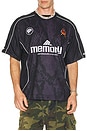 view 3 of 4 Snake Pattern Soccer Jersey in Black