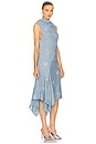 view 2 of 4 Linen Cowl Neck Dress in Blue