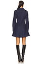 view 3 of 3 Long Sleeve Mini Shirt Dress in Blue