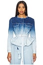 view 1 of 4 CHAQUETA BELTED in Ombre Denim Blue