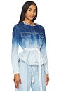 view 2 of 4 BLOUSON BELTED in Ombre Denim Blue