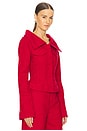 view 2 of 4 Off Shoulder Collar Jacket in Red