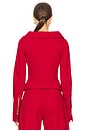 view 3 of 4 Off Shoulder Collar Jacket in Red