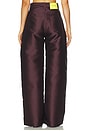 view 4 of 6 PANTALON HEAVY SATIN BOYFRIEND in Burgundy