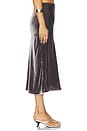 view 3 of 6 Bias Midi Skirt in Gunmetal