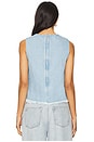 view 3 of 4 Denim Sleeveless Top in Baby Blue