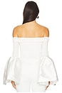 view 3 of 4 Mikado Rib Jersey Off The Shoulder Top in White