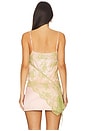 view 4 of 5 Satin And Lace Bicoloured Top in Green & Pink