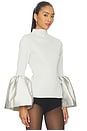 view 2 of 4 Puff Sleeve Top in Silver