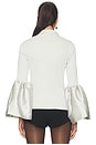 view 3 of 4 Puff Sleeve Top in Silver