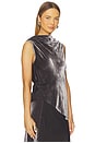 view 3 of 6 Cowl Neck Top in Gunmetal
