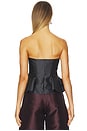 view 4 of 5 Flower Printed Strapless Top in Black
