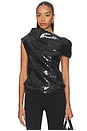 view 1 of 5 Sequin Asymmetric Top in Black