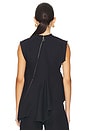 view 3 of 4 Sleeveless Top With Asymmetric Flounce Hem in Black