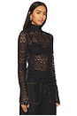 view 2 of 4 Highneck Lace Long Sleeve in Black